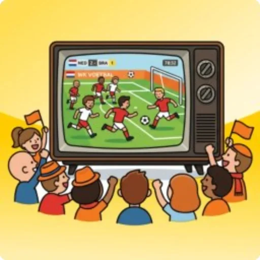 WK voetbal op groot scherm
