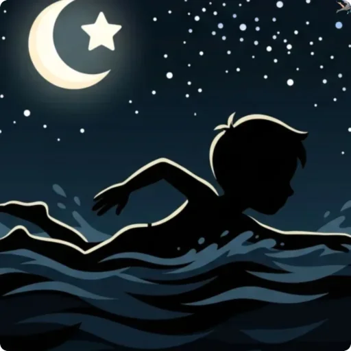 Moonlight swimming