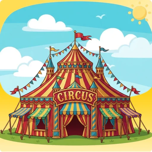 Oefenen zelfgemaakte circusvoorstelling